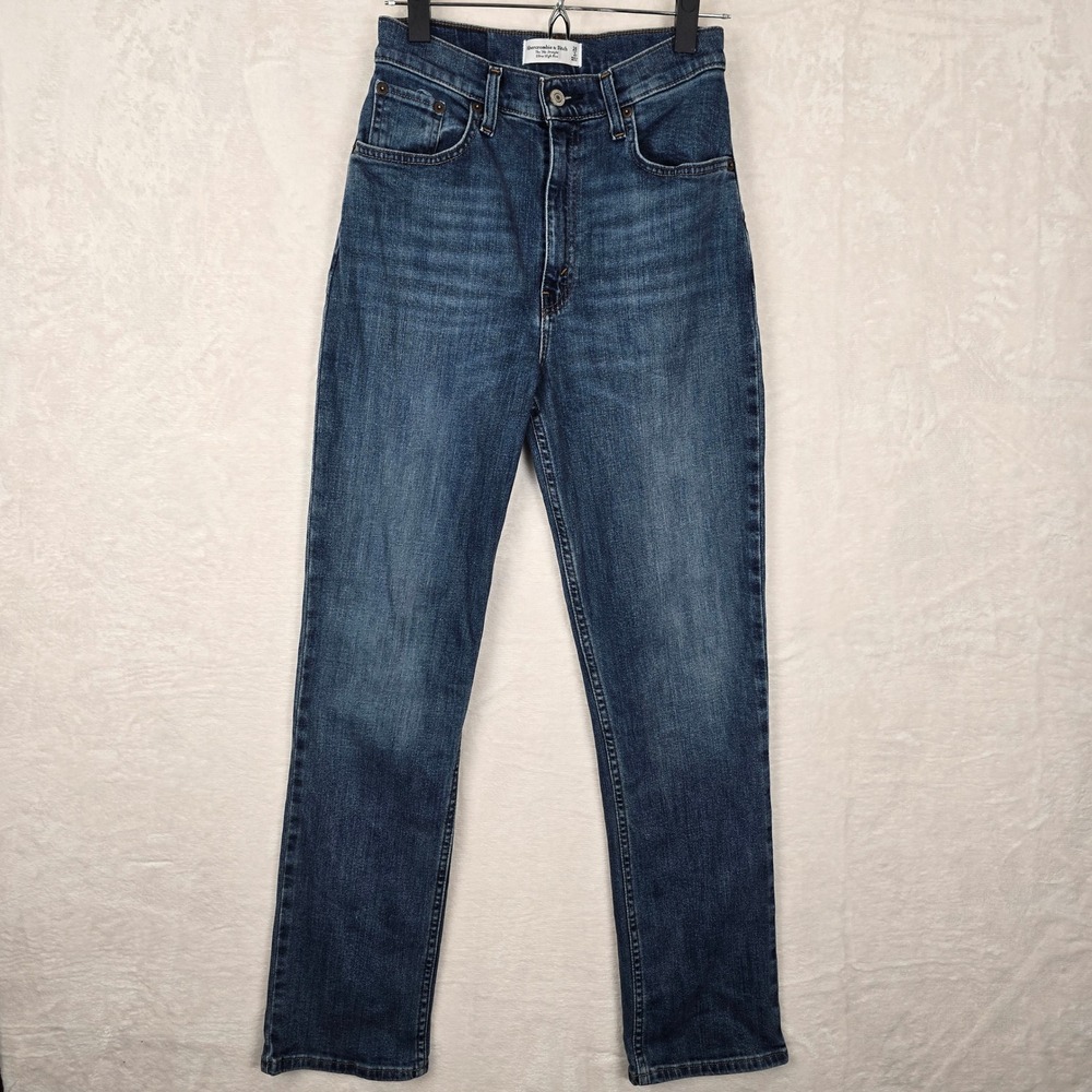 Abercrombie & Fitch Curve Love 90s Straight Ultra High Rise Jeans 26/2 Medium